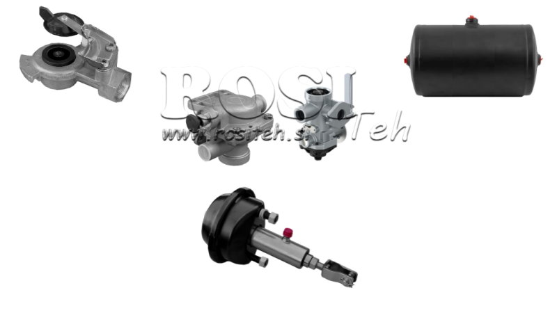 SET DE FRÂNE HIDRAULICE PE AER PENTRU REMORCĂ SISTEM COMPLET CIRCULAR SINGUR 1 CILINDRU