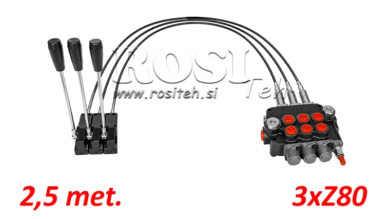 KIT 3xZ80 + JOYSTICK 1 POSISJON L2500