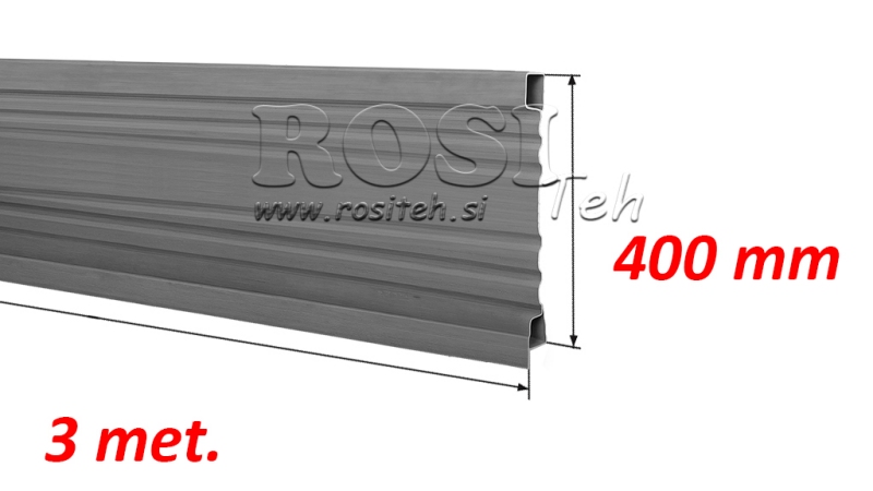 SIDE PANEL FOR TIPPER TRAILER 3 MET. - HEIGHT 400 MM