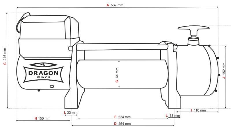 GARRAFA ELÉCTRICA DE 24 V DWT 14000 HD - 6350 kg
