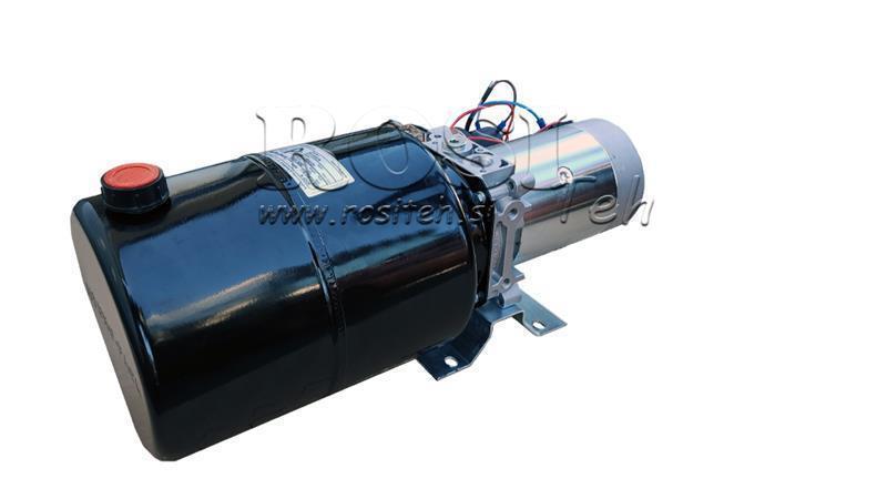 MINI HYDRAULISK AGGREGAT 24V DC - 2.2kW = 2.1cc - 8 lit - enkel retning montering (metall)