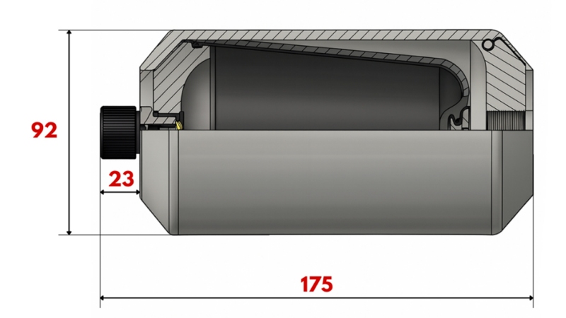 HIDRAULIČNI AKUMULATOR 0,45 LIT - M18x1,5