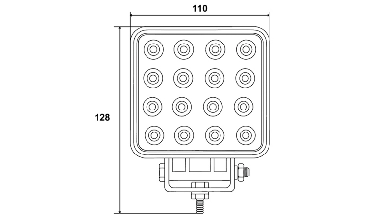 LAMPĂ DE LUCRU LED - LUMINĂ 16 LED 48W 12V-24V