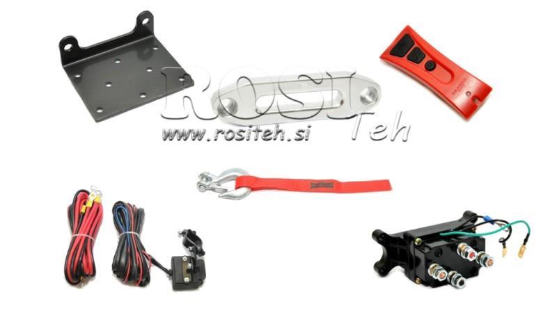 WINCH ELECTRIC 12 V DWH 3500 HD - 1588 kg - SÂRMĂ SINTETICĂ