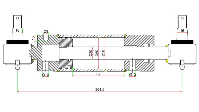 ХИДРАВЛИЧЕН УПРАВЛЯВАЩ ЦИЛИНДЪР JOHN DEERE OEM-AM147174