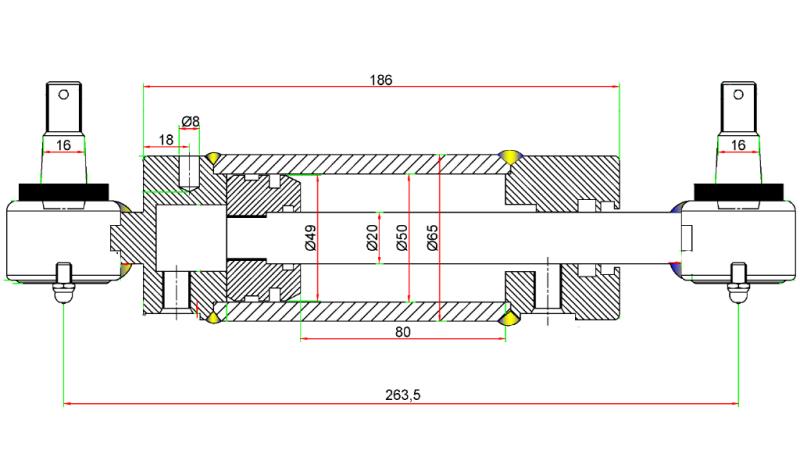 ХИДРАВЛИЧЕН УПРАВЛЯВАЩ ЦИЛИНДЪР JOHN DEERE OEM-AM147173
