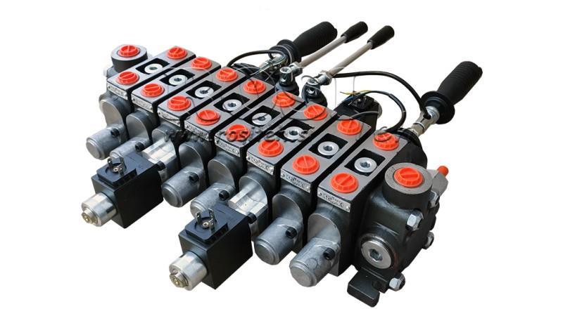 VALVĂ HIDRAULICĂ HIAB 8xPC70 2x JOYSTICK - CONTROL ELECTRIC 12V