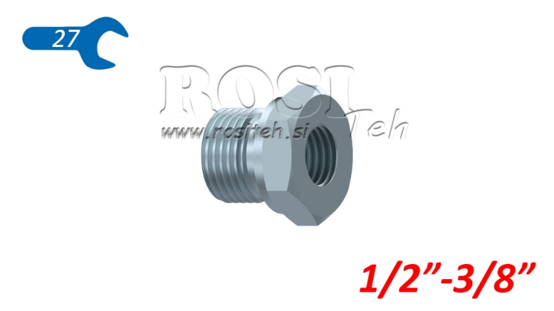 ADAPTER HYDRAULICZNY MĘSKI-KOBIECY 1/2-3/8