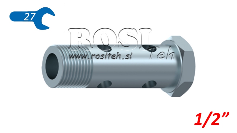 HYDRAULISK HUL BOLT DOBBEL 1/2