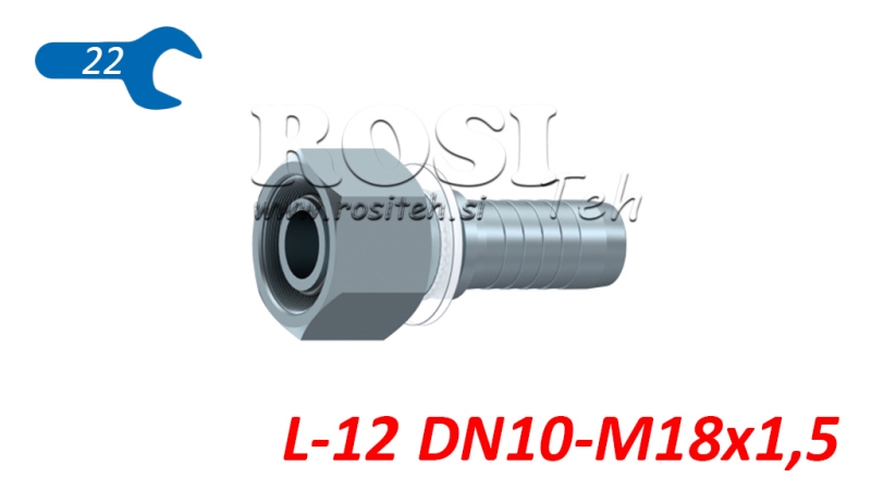 CONEXIUNE HIDRAULICĂ DKOL 12 L FEMEIE DN10-M18X1,5