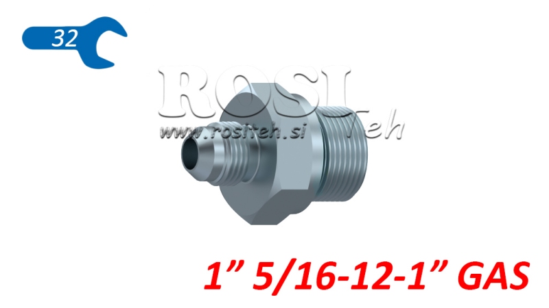 RÉDUCTEUR HYDRAULIQUE 1 5/16 JIC74°-1 GAZ