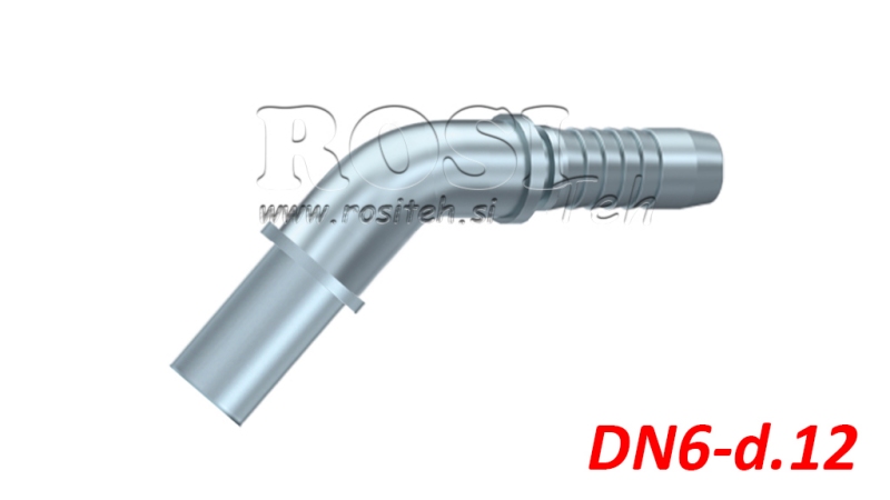 FURTUN HIDRAULIC CONEXIUNE ELBOW DE TRANSIȚIE 45° DN6-d.12
