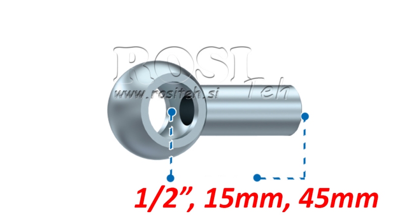 METALL SLANGE BANJO 1/2 45mm