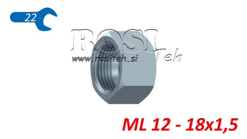 ХИДРАВЛИЧНИ ГАЙКИ ЗА МЕТАЛНИ ТРЪБИ ML 12 - 18X1.5