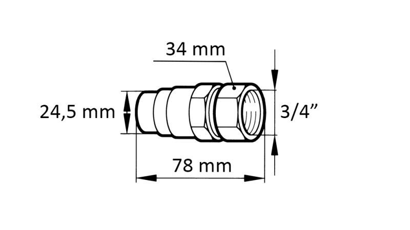 CUPLAJ RAPID EXCAVATOR FFH MASCUL 3/4 38MM