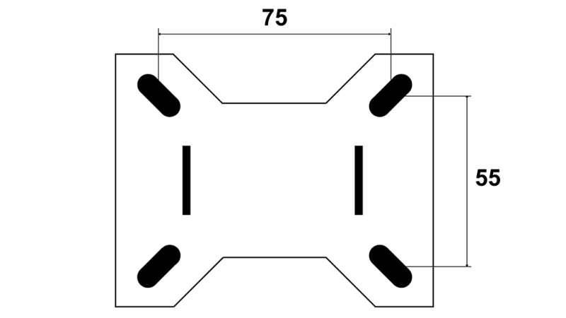 HJUL 100mm MED FIXERAD BAS