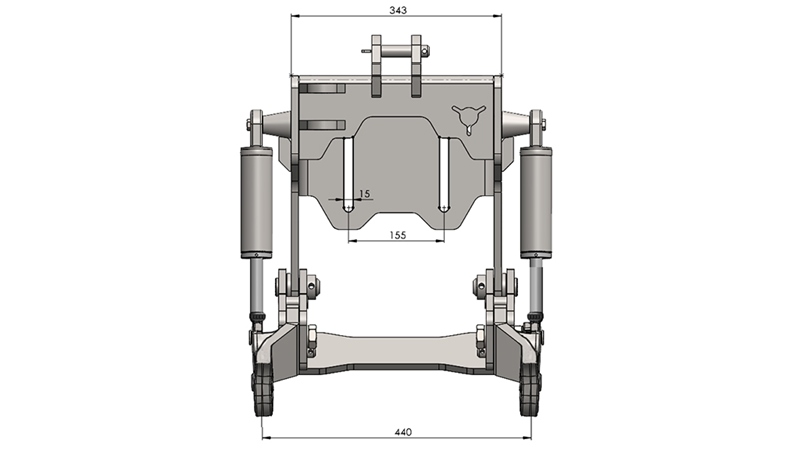 UNIVERSALE FRONTHYDRAULIK CAT. 1 - PROFI STANDARD FÜR TRAKTOR 800 KG (RAL NACH IHRER WAHL)