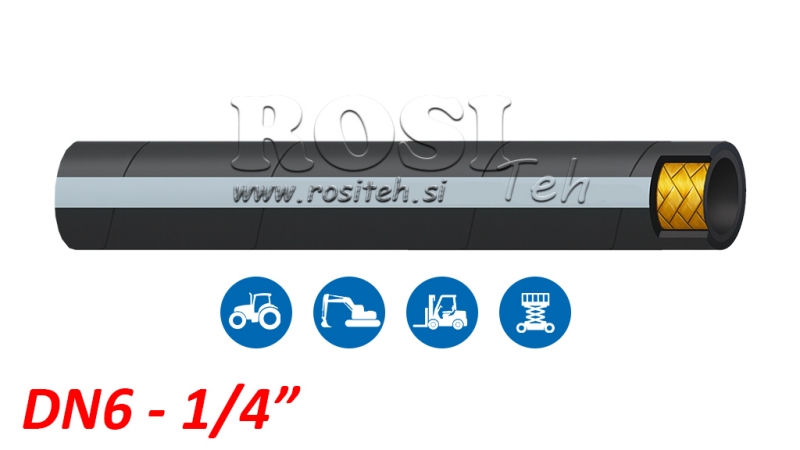 HYDRAULSLANG DN6 1SN (1/4) 255BAR