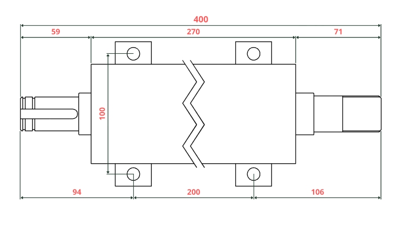 LIATINOVÝ HRIAD OKRÚHLEJ PÍLY 400MM (PRAVÝ ZÁVIT)