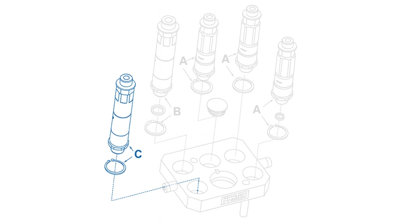RACCORD RAPIDE MÂLE POUR MULTI-FASTER 9/16 3PLK 3PLV C PARTIE MOBILE