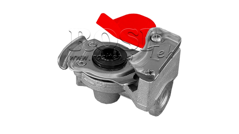 CUPLAJ MALE PENTRU AER ROȘU CU VALVĂ