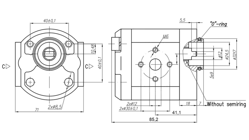 HYDRAULPUMP 10C2X179 GR.1 - 2cc - HÖGER