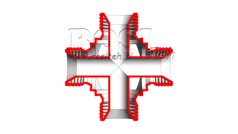 ХИДРАВЛИЧЕН Т КОМ BSP МЪЖКИ КРЪСТ 1/2