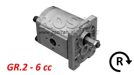 HYDRAULISK PUMP GR.2 6 CC HÖGER - FLANGE