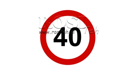 ETIQUETA DE LÍMITE DE VELOCIDAD 40KM/H