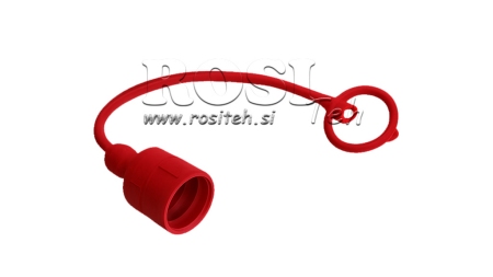 COUVERCLE EN CAOUTCHOUC PROTECTEUR ROUGE - RACCORDEMENTS RAPIDES MALE