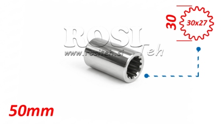 KARDANADAPTER HYLSE 30x27 (16 SPLINES) (50 mm)