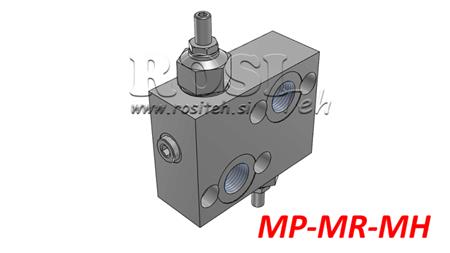 HYDRAULISK TRYCKREGULATOR 10-180 BAR FÖR HYDRAULISK MOTOR MP-MR-MH