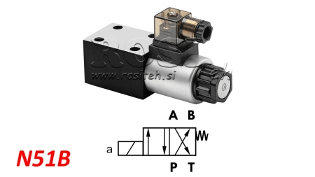 HYDRAULISK ELEKTROMAGNETISK VENTIL KV-4/2 CETOP 3 12/24/230V N51B