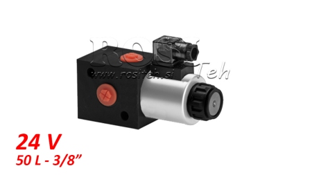 3-VEGG VENTIL 3/8 24V - 50LIT