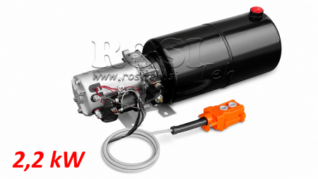 MINI HIDRAULIKUS AGGREGÁTOR 24 V DC - 2,2kW = 2,1cc - 12 lit