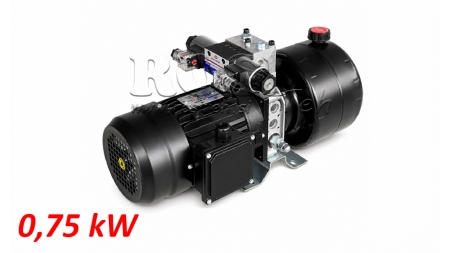 MINI HYDRAULISK POWER-PACK 380V AC (0.75 kW) - 3.7 cc - 5.2 lit/min - tank 4 lit
