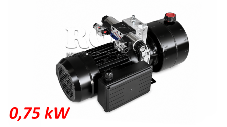 MINI HIDRAULIKUS AGGREGÁTOR 230 V AC (0,75 kW) - 3,7 cc - 5,2 lit/perc - tartály  4 lit