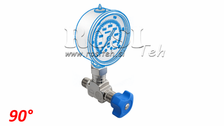 HYDRAULISK VENTIL FOR MANOMETER 90°