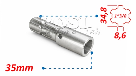 P.T.O. ADAPTERIS 1”3/8 - HOLE dia35mm