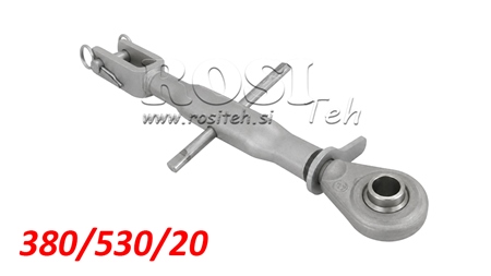 JUSTERBART STABILISERINGSSTAG MED GAFFEL OG KULE 380/530/22