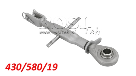 JUSTERBART STABILISERINGSSTAG MED GAFFEL OG KULE 430/580/19