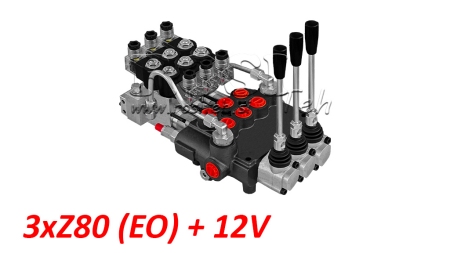 HYDRAULISK VENTIL 3XP80 - EO+12V