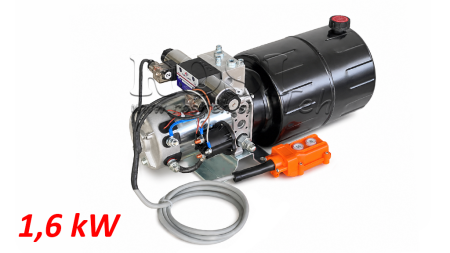 MINI HIDRAVLIČNI AGREGAT 12V DC - 1,6kW = 2,1cc - 8 lit - dvosmerni sklop (kovinski)