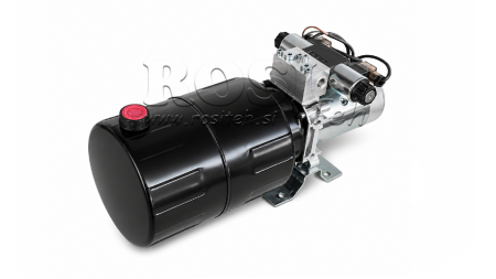 MINI HIDRAVLIČNI AGREGAT 12V DC - 1,6kW = 2,1cc - 8 lit - dvosmerni sklop (kovinski)
