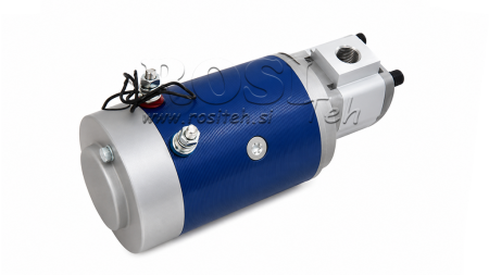HYDRAULISK PUMPE MONTERING GR.1 + ELEKTRISK MOTOR 12V 1.6KW = 2.5CC - 6.6LIT