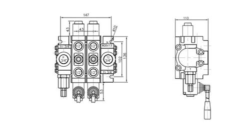 HYDRAULISK VENTIL 2xPC70