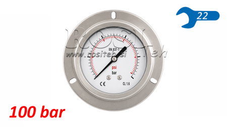 MANOMETER DN100 BAK 0 - 100 BAR - 1/2