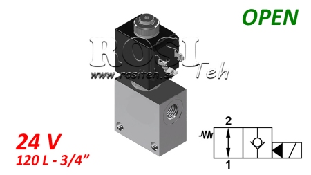 2-VEGS VENTIL 3/4 (NO) 24V - 120LIT