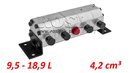 HYDRAULISK GIR FLOW DELER 4/1 (9.5-18.9LIT - MAX.240BAR) 4.2CC/SEG