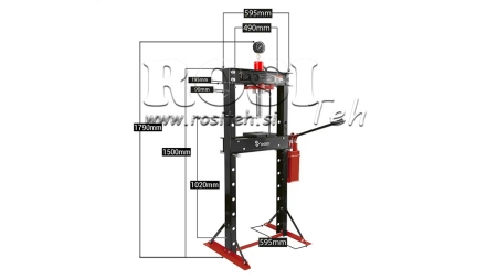 HYDRAULISCHE WERKSTATTPRESSE FÜR LAGER 20T - Doppelpumpe